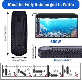 img 2 attached to Aquarium Heater with External Temperature Controller, LED Display for Marine & Fresh Water - Submersible Fish Tank Heater (30-180 Gallon)