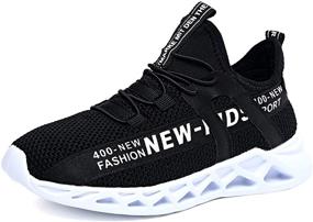 img 4 attached to Breathable Boys' Toddler Running Sneakers - FJWYSANGU Sneakers for Active Kids