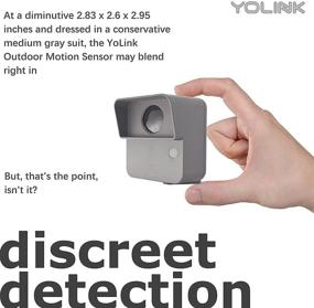 img 1 attached to YoLink Smart Outdoor Motion Detector: 1/4 Mile Range LoRa-Powered Wireless Sensor for Driveway Alert, Trespassing Alarm, Remote Monitoring & Alerts - Alexa, IFTTT Compatible. Hub Required!