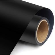 🖤 turner moore edition premium black removable vinyl, 12-inch x 15 feet roll self-adhesive black temporary vinyl for walls, crafts, indoor home décor, cricut, silhouette - repositionable matte black vinyl logo