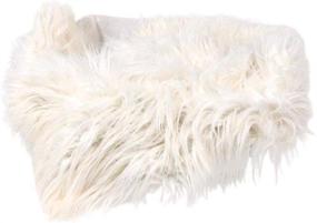 img 3 attached to 📸 Baby Photography Photo Props Blanket: Soft Faux Fur Rug for Newborns, Perfect DIY Basket Stuffer or Backdrop