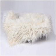 📸 baby photography photo props blanket: soft faux fur rug for newborns, perfect diy basket stuffer or backdrop logo