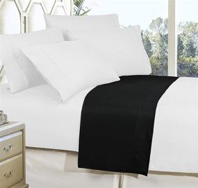 img 2 attached to 🛏️ High-Quality 1-Piece Luxury Flat Sheet with 1500 Thread Count Egyptian Fabric, Soft and Wrinkle-Free, Stain-Resistant Bedding