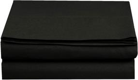 img 3 attached to 🛏️ High-Quality 1-Piece Luxury Flat Sheet with 1500 Thread Count Egyptian Fabric, Soft and Wrinkle-Free, Stain-Resistant Bedding