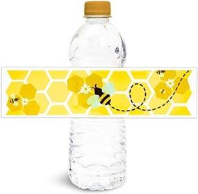 img 1 attached to 🐝 100 Pack of Bumble Bee Water Bottle Labels: Add Style to Your Events!