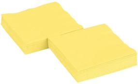 img 2 attached to 🍽️ Pack of 50 Light Yellow 2-Ply Luncheon Napkins - Ideal Party Supply for Any Occasion
