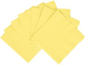 img 1 attached to 🍽️ Pack of 50 Light Yellow 2-Ply Luncheon Napkins - Ideal Party Supply for Any Occasion