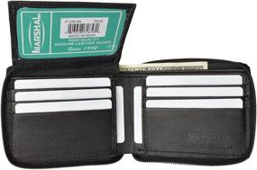 img 4 attached to Zippered Bifold Wallet Genuine Leather