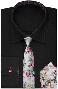 img 3 attached to 👔 Men's Fashion Cotton Tie & Matching Hanky Set by Dan Smith - Complete with Box