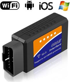 img 4 attached to 🚗 LJPXHHU Автомобильный WiFi сканер OBD2: считыватель кодов неисправностей двигателя сброс адаптера для iPhone iOS Android Windows, автоматическая проверка света чек-двигателя, инструмент для диагностики OBDII ODB2.