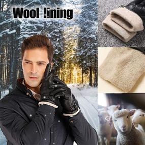 img 2 attached to 🧤 Mens Winter Genuine Leather Gloves: Must-Have Men's Accessories for Gloves & Mittens