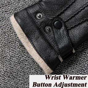 img 1 attached to 🧤 Mens Winter Genuine Leather Gloves: Must-Have Men's Accessories for Gloves & Mittens