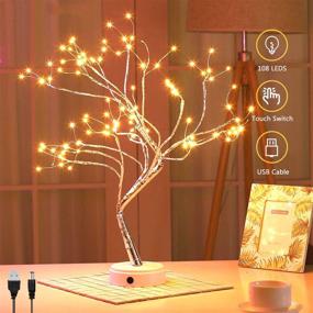 img 3 attached to 🌟 Tabletop Firefly Bonsai Tree Light - 108 LED Fairy Lights for Christmas Home Decor