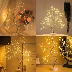 img 1 attached to 🌟 Tabletop Firefly Bonsai Tree Light - 108 LED Fairy Lights for Christmas Home Decor