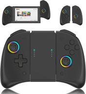 🎮 nintendo switch/switch lite joypad controller - wireless l/r joycon replacement, enhanced grip, 8 colors led, wake-up function - pro controller compatible logo