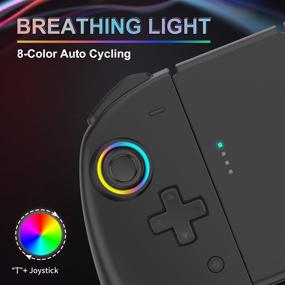 img 2 attached to 🎮 Nintendo Switch/Switch Lite Joypad Controller - Wireless L/R Joycon Replacement, Enhanced Grip, 8 Colors LED, Wake-up Function - Pro Controller Compatible