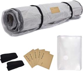 img 4 attached to 🛏️ Premium Foam Mattress Vacuum Bag with Straps & Name Tag Stickers – Sealable & Leakproof, Ideal for Moving & Storage (Queen/Full/Full XL)