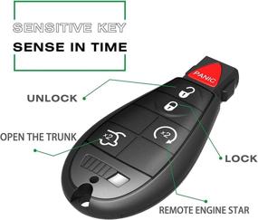 img 1 attached to 🔑 VOFONO 5-Button SUV Remote Car Key for Jeep Grand Cherokee 2008-2013/ Commander 2008-2012, FCC ID: M3N5WY783X (Set of 2)