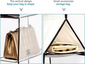 img 1 attached to Hanging Handbag Organizer Shelves White 2Pack