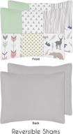 🦌 coral, mint, and grey woodsy deer girls full/queen bedding set by sweet jojo designs logo