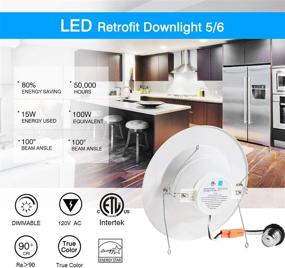 img 1 attached to 🔆 Upgradeable LED Recessed Downlight for Enhanced Dimming Capabilities