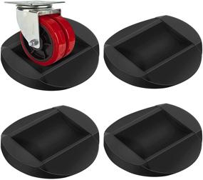 img 4 attached to 🛋️ Premium Furniture Stopper Cups with Solid Rubber Design - 4 Pack Wheel Stoppers for All Floors & Wheels, Ideal for Sofas, Beds, Chairs, Prevents Scratches