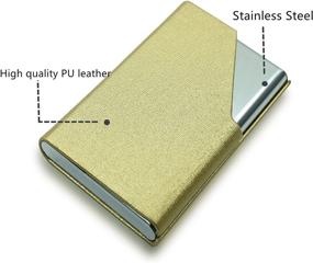 img 1 attached to Профессиональный держатель для визитных карточек Efaithtek Business Card Holder Luxury PU Leather & Amp