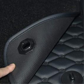 img 1 attached to 🚗 ThinSGO Tesla Model X 7 Seater Floor Mats: All-Weather PU Leather Cargo Liners for Front and Rear Trunks