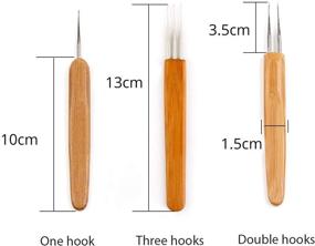 img 1 attached to Крючки для дредлоков для волос 0,5 мм - набор инструментов для плетения волос с 1, 2 и 3 крючками - идеально подходит для стилизации и ухода за дредлоками.