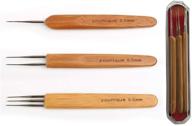 крючки для дредлоков для волос 0,5 мм - набор инструментов для плетения волос с 1, 2 и 3 крючками - идеально подходит для стилизации и ухода за дредлоками. логотип