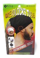 👑 king.j black unisex cotton spandex tube for dreadlocks logo