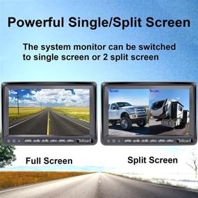 img 1 attached to RV Dual Digital Wireless Backup Camera Kit: 7 Inch LCD Monitor, IP69 Waterproof, Wide-Angle Cameras - No Interference, Colorless, Front & Rear View