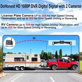 img 3 attached to RV Dual Digital Wireless Backup Camera Kit: 7 Inch LCD Monitor, IP69 Waterproof, Wide-Angle Cameras - No Interference, Colorless, Front & Rear View