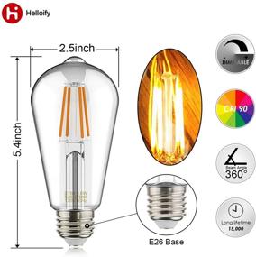 img 2 attached to 💡 Enhanced Lighting Experience with Helloify Dimmable ST19 Incandescent Equivalent