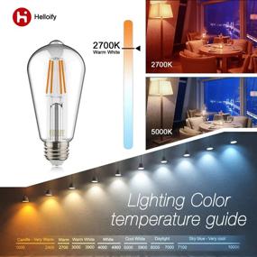 img 3 attached to 💡 Enhanced Lighting Experience with Helloify Dimmable ST19 Incandescent Equivalent