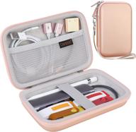 🔌 canboc usb hub organizer case: rose gold usb c hub adapter with mesh pocket for anker, hiearcool, ugreen, lention - store and carry usb splitter, extender, and multi usb port drives, perfect for flash drives, macbook air/pro charger logo