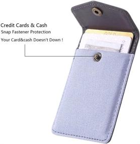 img 3 attached to 📱 FRIFUN Gray Card Holder: Ultra-Slim Self Adhesive Wallet for All Smartphones