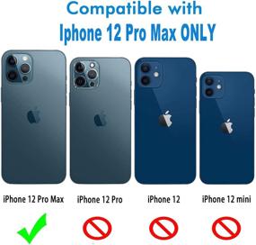 img 3 attached to 📸 Премиум защита объектива камеры Hoerrye для iPhone 12 Pro Max - полное металлическое покрытие + защита экрана из закаленного стекла в цвете Тихого океана - iPhone 6,7''