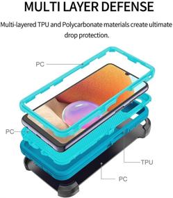 img 1 attached to 📱 Szfirstey Case with Belt-Clip Holster for Samsung Galaxy A32 5G - Full Body Rugged Shockproof Dustproof 3-Layer Military Protective Tough Phone Cover (Teak/Light Green)