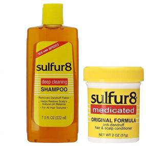 img 2 attached to 🌿 Sulfur8 Anti-Dandruff Hair & Scalp Care Shampoo 7.5oz + Conditioner 2oz Duo: Say Goodbye to Dandruff!