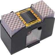 🃏 bemecato card shuffler 1/2/4/6 deck automatic, electric casino shuffler machine for playing card games, uno логотип