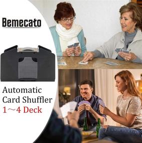 img 3 attached to 🃏 Bemecato Card Shuffler 1/2/4/6 Deck Automatic, Electric Casino Shuffler Machine for Playing Card Games, UNO