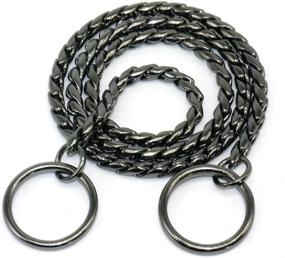 img 4 attached to 🐕 MOONPET P Snake Chain Dog Choke Collar - Heavy Duty for All Breeds - Optimal Obedience Training Slip Collar