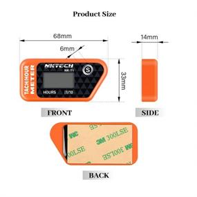 img 3 attached to NKTECH NK-T1 Tach Hour Meter Digital LCD Tachometer Inductive Display Max RPM Waterproof Resettable For Gas Engine Marine ATV Snowmobile Generator Lawn Mower Tractor Motorcycle (Orange)