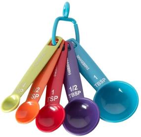 img 3 attached to Farberware Colorful 9-Piece Plastic Measuring Cups and Spoons Set - Ultimate Kitchen Essential for Precise Measurements