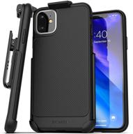 black encased iphone 11 belt clip case - thin armor slim grip cover with holster logo