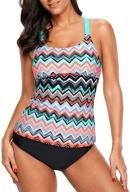 👙 sebowel women's floral print v neck swim top: chic tankini swimwear without bottom logo