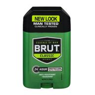 brut men's 24-hour anti-perspirant/deodorant 🧴 solid - classic scent 2oz-4 pack logo