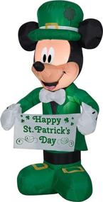 img 1 attached to 🍀 St. Patrick's Day Mickey Mouse Inflatable - Green, 3.5 ft Tall, Gemmy Airblown