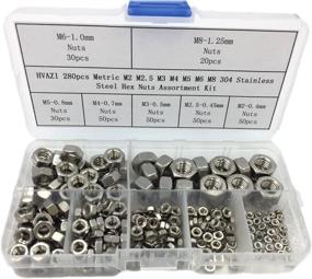 img 1 attached to 🔩 HVAZI 280pcs Metric Stainless Steel Hex Nuts Assortment Kit for M2 M2.5 M3 M4 M5 M6 M8 Screw Bolts